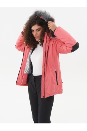 картинка Зимний женский костюм М-166 (коралловый/черный)  от магазина ООО «СПОРТЛИНК»