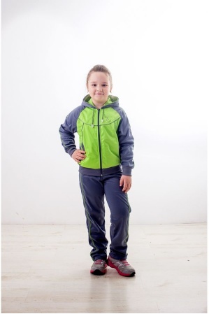 картинка Спортивный костюм детский М-73 (салат/серый) от магазина ООО «СПОРТЛИНК»
