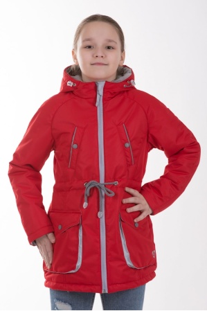 картинка Детская куртка-парка для девочки весна/осень КМ-005 (красный) от магазина ООО «СПОРТЛИНК»