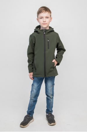 картинка М-21 Куртка - ветровка ДЕТСКАЯ "СОФТШЕЛЛ" (зеленый) от магазина ООО «СПОРТЛИНК»