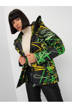 картинка Зимний женский костюм М-155 (черный/зеленый)  от магазина ООО «СПОРТЛИНК»
