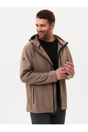 картинка М-32 Куртка - ветровка мужская "СОФТШЕЛЛ" (капучино) от магазина ООО «СПОРТЛИНК»