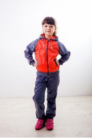 картинка Спортивный костюм детский М-73 (коралл/серый) от магазина ООО «СПОРТЛИНК»