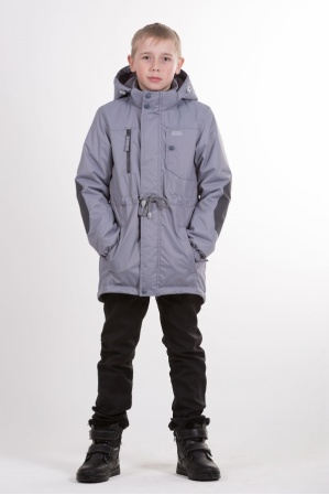картинка Детская куртка-парка для мальчика весна/осень КМ-002 (серый) от магазина ООО «СПОРТЛИНК»